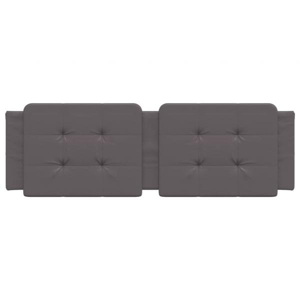Kopfteil-Kissen Grau 160 cm Kunstleder