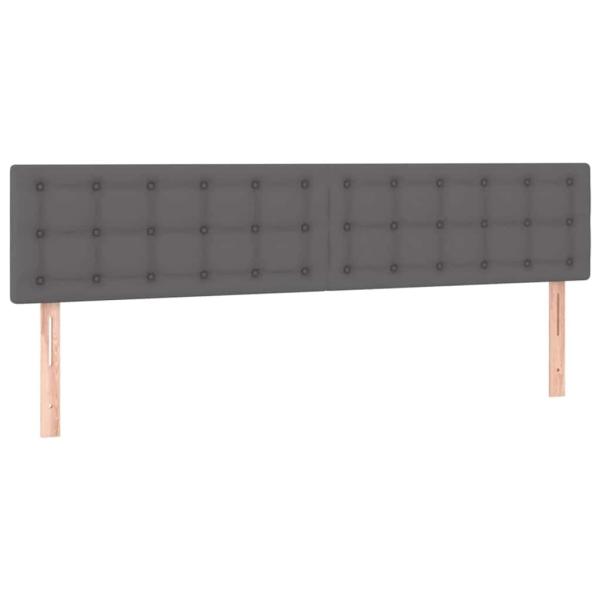 Ottoman-Bett mit Matratzen Grau 180x200 cm Kunstleder
