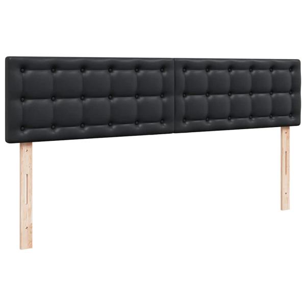 Ottoman-Bett mit Matratze Schwarz 180x200 cm Kunstleder