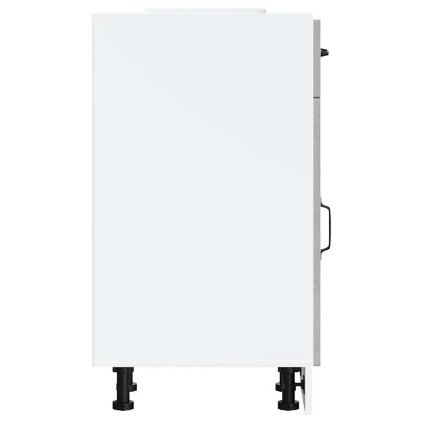 ARDEBO.de - Küchenunterschrank Kalmar Betongrau Holzwerkstoff