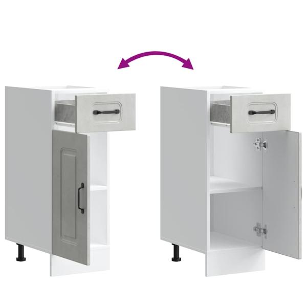 Küchenunterschrank Kalmar Betongrau Holzwerkstoff