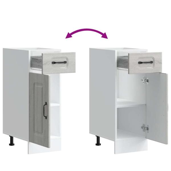 Küchenunterschrank Kalmar Grau Sonoma Holzwerkstoff