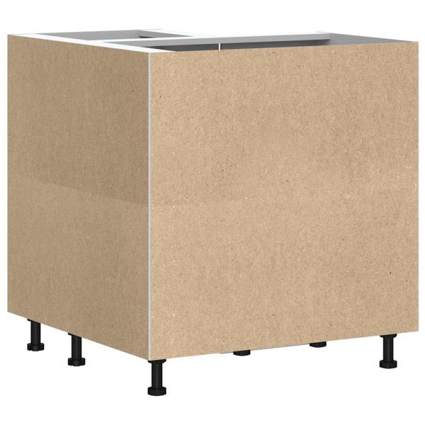 Küchen-Eckunterschrank Kalmar Betongrau Holzwerkstoff