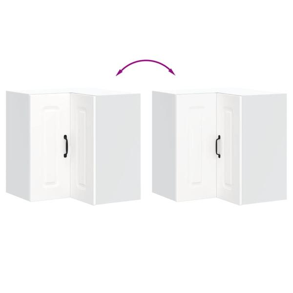 Küchen-Eckhängeschrank Kalmar Weiß Holzwerkstoff