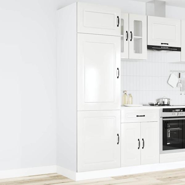 ARDEBO.de - Küchenschrank Kalmar Hochglanz-Weiß Holzwerkstoff