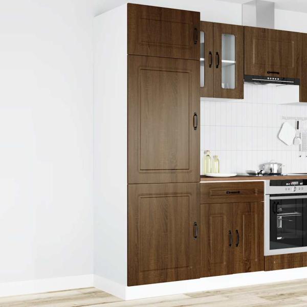 ARDEBO.de - Küchenschrank Kalmar Braun Eichen-Optik Holzwerkstoff