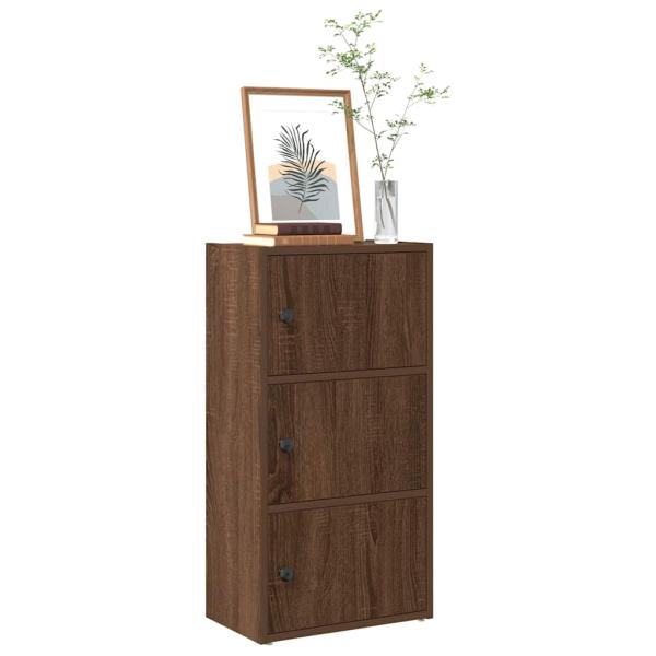 ARDEBO.de - Bücherregal Braun Eichen-Optik 40x24x77 cm Holzwerkstoff