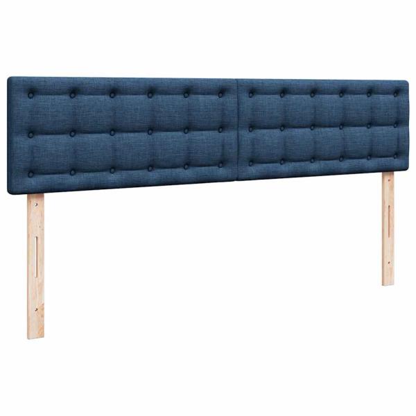 Ottoman-Bett mit Matratzen Blau 200x200 cm Stoff