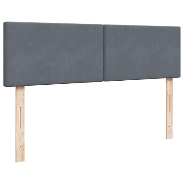 Ottoman-Bett mit Matratzen Dunkelgrau 160x200 cm Stoff