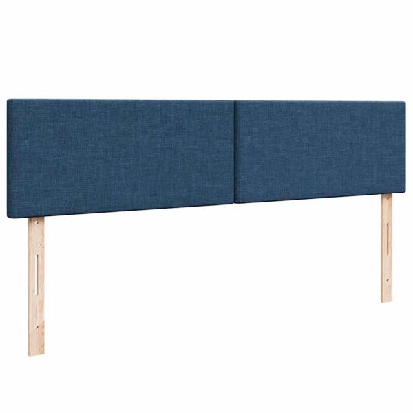 Ottoman-Bett mit Matratzen Blau 200x200 cm Stoff