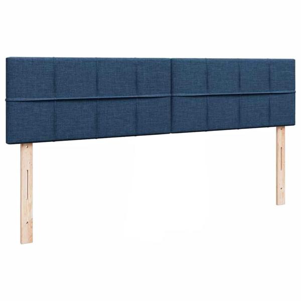 Ottoman-Bett mit Matratzen Blau 180x200 cm Stoff