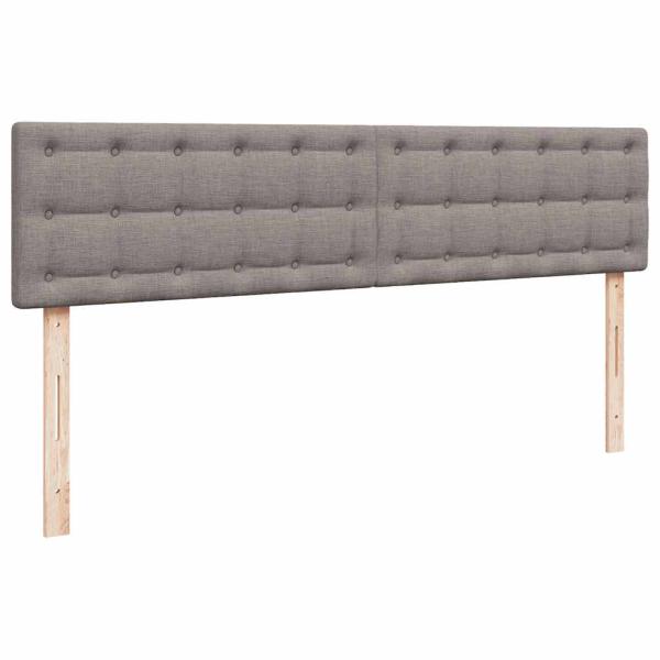 Ottoman-Bett mit Matratzen Taupe 180x200 cm Stoff