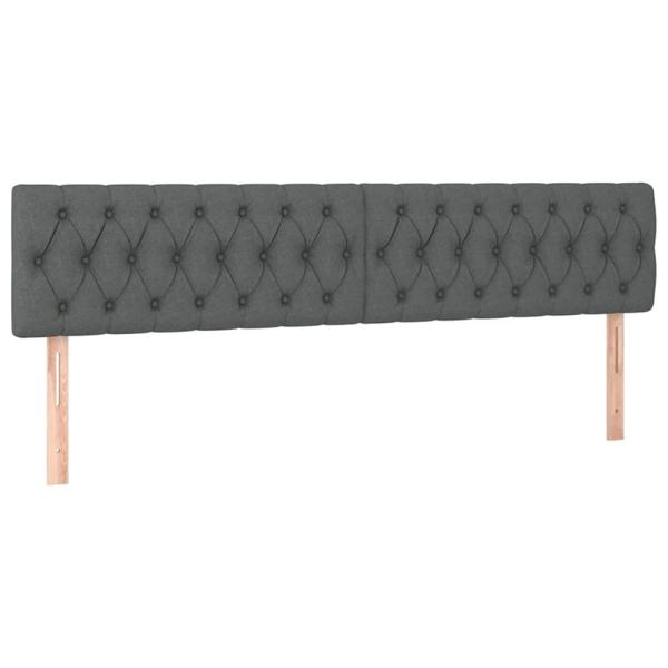 Ottoman-Bett mit Matratzen Dunkelgrau 180x200 cm Stoff