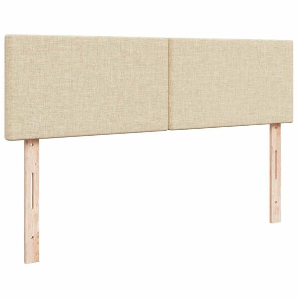 Ottoman-Bett mit Matratzen Creme 160x200 cm Stoff