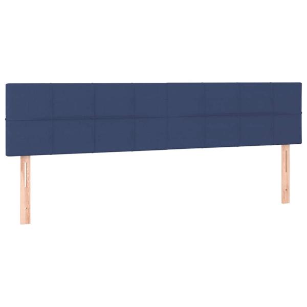 Ottoman-Bett mit Matratzen Blau 200x200 cm Stoff