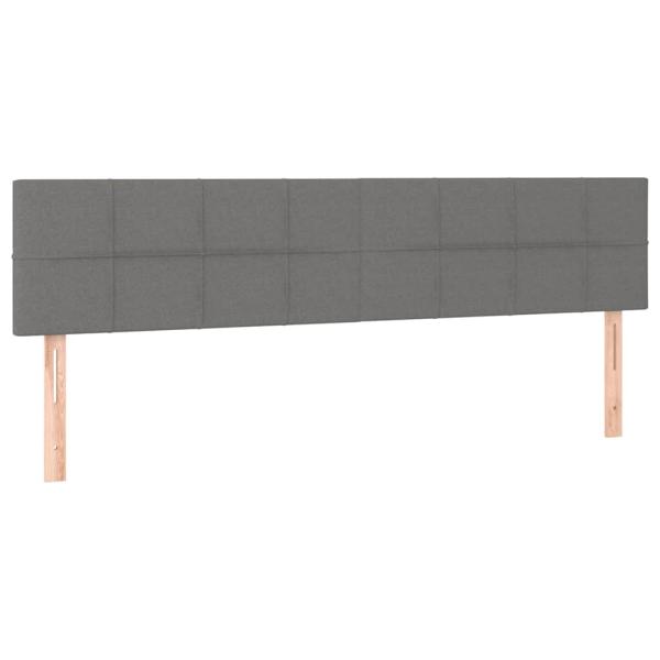 Ottoman-Bett mit Matratzen Dunkelgrau 160x200 cm Stoff