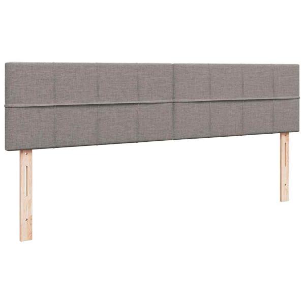 Ottoman-Bett mit Matratzen Taupe 200x200 cm Stoff