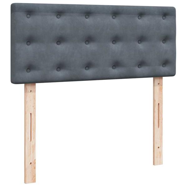 Ottoman-Bett mit Matratze Dunkelgrau 120x200 cm Samt