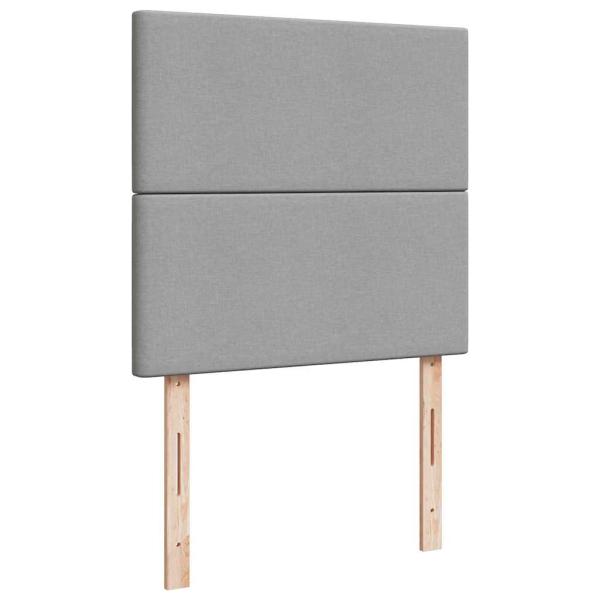 Ottoman-Bett mit Matratze Hellgrau 90x200 cm Stoff