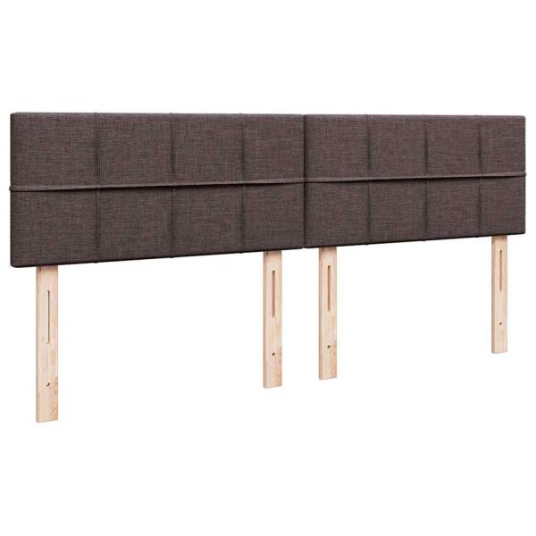 Ottoman-Bett mit Matratzen Dunkelbraun 200x200 cm Stoff