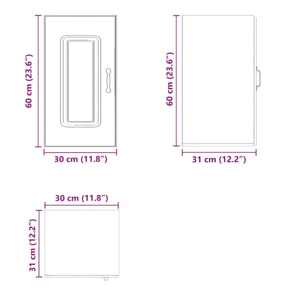Küchen-Hängeschrank Kalmar Altholz-Optik Holzwerkstoff