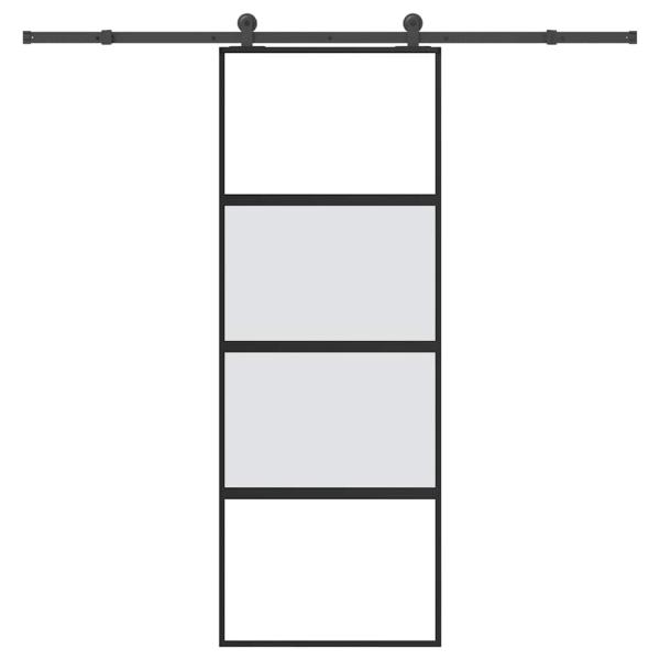 ARDEBO.de - Schiebetür mit Beschlag 76x205 cm Hartglas & Aluminium