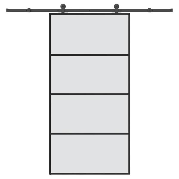 ARDEBO.de - Schiebetür mit Beschlag 102,5x205 cm ESG-Glas & Aluminium