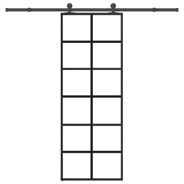 ARDEBO.de - Schiebetür mit Beschlag 76x205 cm ESG-Glas & Aluminium