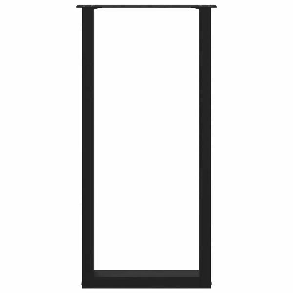 Couchtischbeine U-Form 2 Stk. Schwarz 50x(100-101) cm Stahl