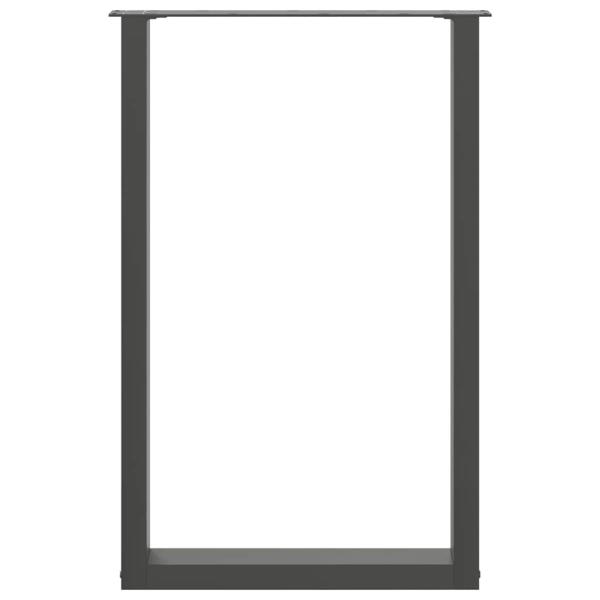 Couchtischbeine U-Form 2 Stk. Anthrazit 60x(90-91) cm Stahl