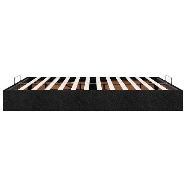 Ottoman-Bett ohne Matratze Schwarz 180x200 cm Stoff