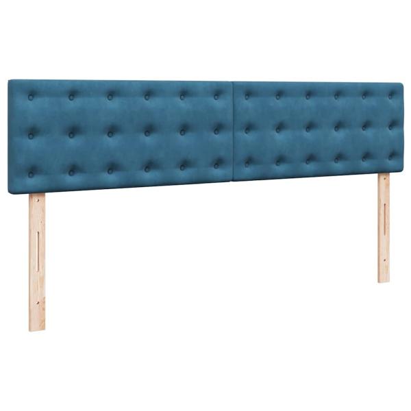 Ottoman-Bett mit Matratze Dunkelblau 180x200 cm Samt