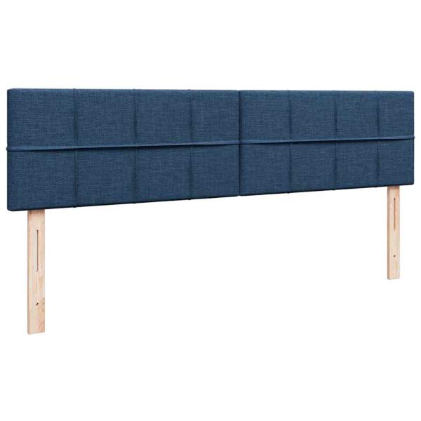 Ottoman-Bett mit Matratze Blau 160x200 cm Stoff