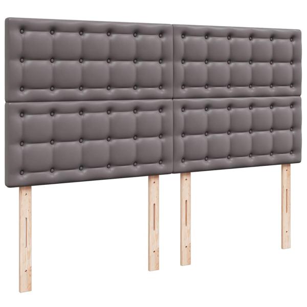 Ottoman-Bett mit Matratze Grau 180x200 cm Kunstleder
