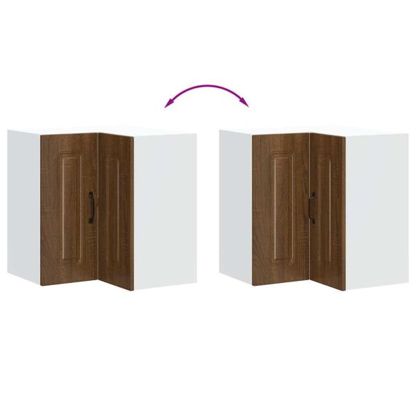 Küchen-Eckhängeschrank Kalmar Braun Eichen-Optik Holzwerkstoff