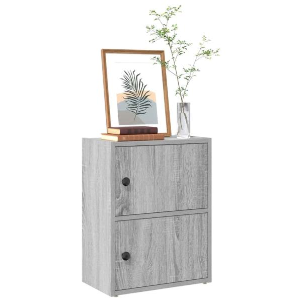 ARDEBO.de - Bücherregal Grau Sonoma 40x24x52 cm Holzwerkstoff