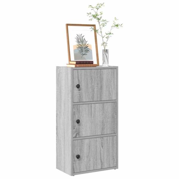 ARDEBO.de - Bücherregal Grau Sonoma 40x24x77 cm Holzwerkstoff