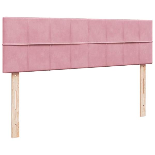 Ottoman-Bett mit Matratzen Rosa 160x200 cm Samt
