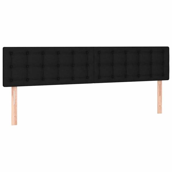 Ottoman-Bett mit Matratzen Schwarz 160x200 cm Stoff