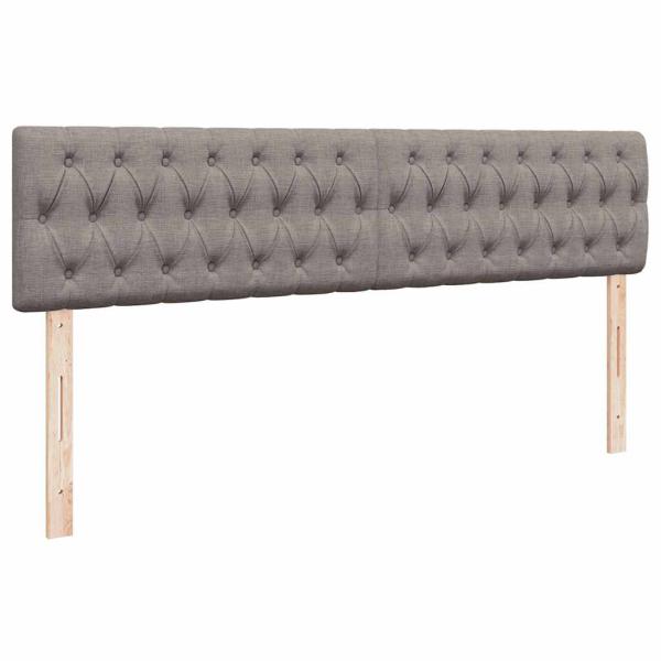 Ottoman-Bett mit Matratzen Taupe 180x200 cm Stoff
