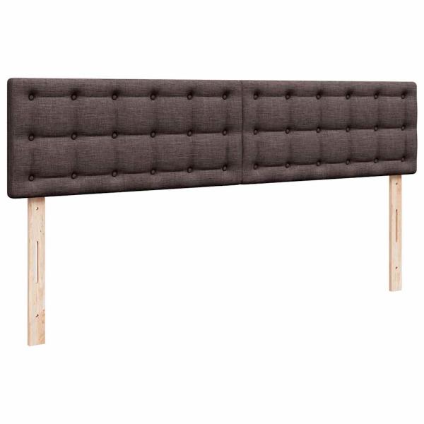 Ottoman-Bett mit Matratzen Dunkelbraun 200x200 cm Stoff