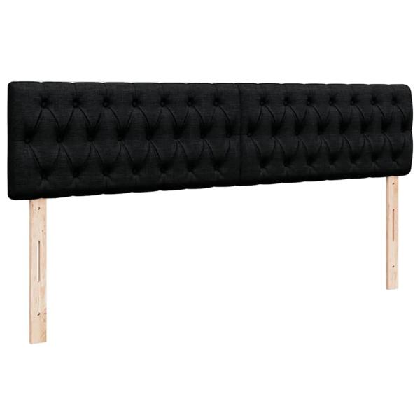 Ottoman-Bett mit Matratzen Schwarz 160x200 cm Stoff
