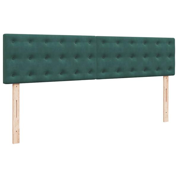Ottoman-Bett mit Matratzen Dunkelgrün 180x200 cm Samt
