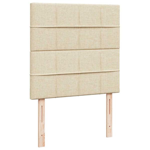 Ottoman-Bett mit Matratze Creme 100x200 cm Stoff