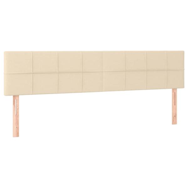 Ottoman-Bett mit Matratzen Creme 180x200 cm Stoff