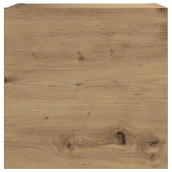 ARDEBO.de - 7-tlg. TV-Schrank-Set Wandmontage Artisan-Eiche Holzwerkstoff