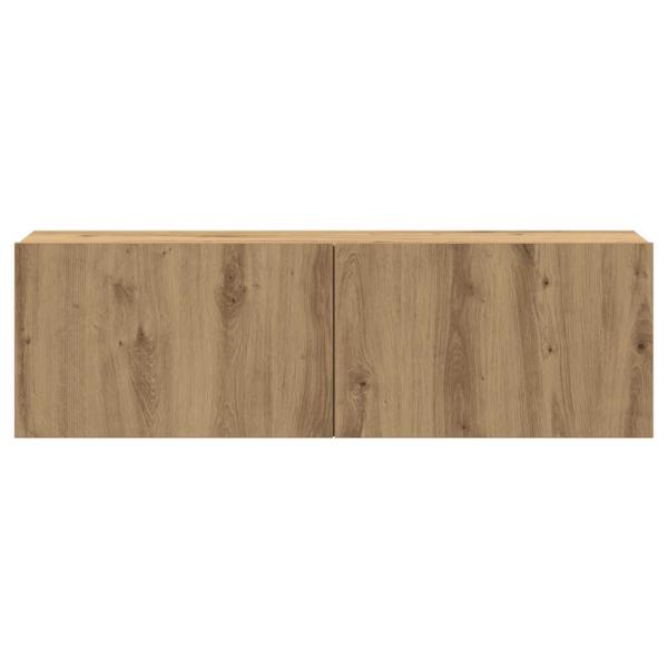 7-tlg. TV-Schrank-Set Wandmontage Artisan-Eiche Holzwerkstoff