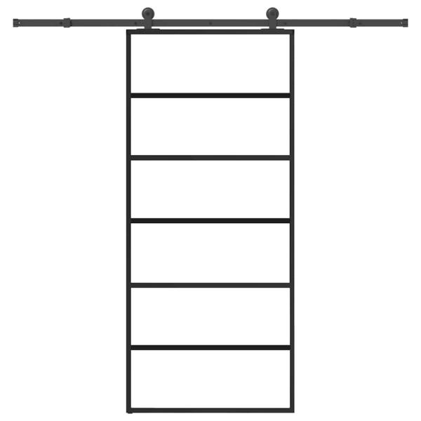 ARDEBO.de - Schiebetür mit Beschlag 90x205 cm ESG-Glas & Aluminium