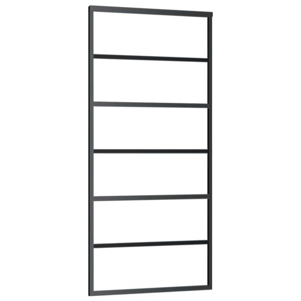 Schiebetür mit Beschlag 90x205 cm ESG-Glas & Aluminium