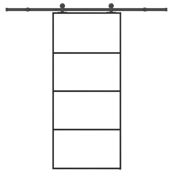 ARDEBO.de - Schiebetür mit Beschlag 90x205 cm ESG-Glas & Aluminium